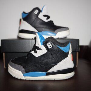 Baby Nike Air Jordan 3 OG Rare Air Infant TD Red Grey Blue IB8966-004 Sneaker 6c